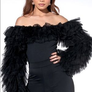 Extreme ruffle bodysuit